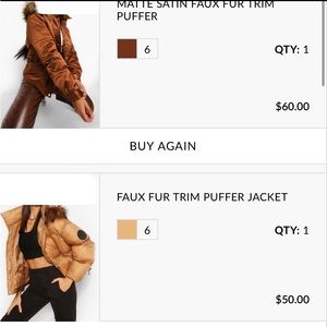 Brand New Size 6 Medium Puffer Jackets Coats